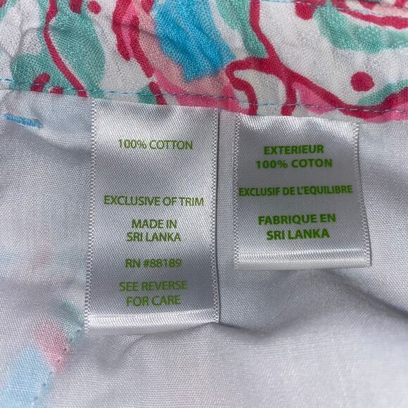 Lilly Pulitzer Adie Shorts Lolita Breakwater Blue Floral Print Low Rise Womens 0 - Picture 7 of 7